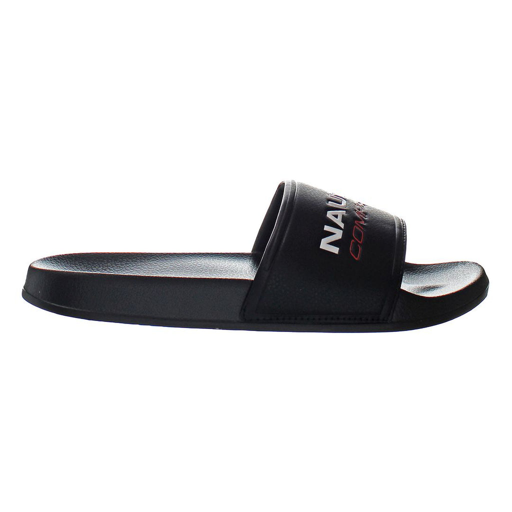 Nautica Grappo Mens Black Sliders