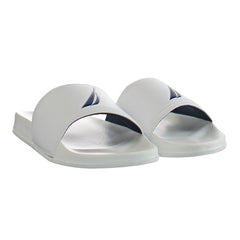 Nautica Habrour Mens White Sliders