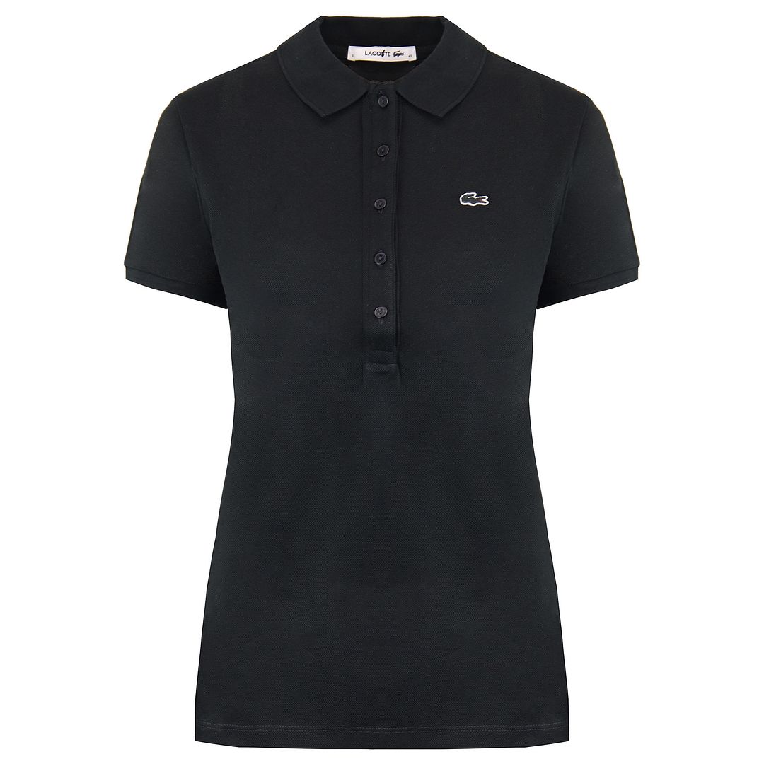 Lacoste Logo Womens Black Polo Shirt