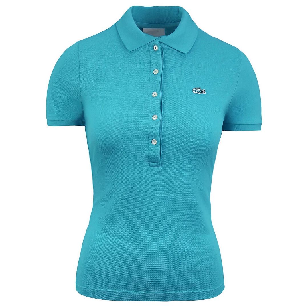 Lacoste Slim Fit Womens Turquoise Polo Shirt