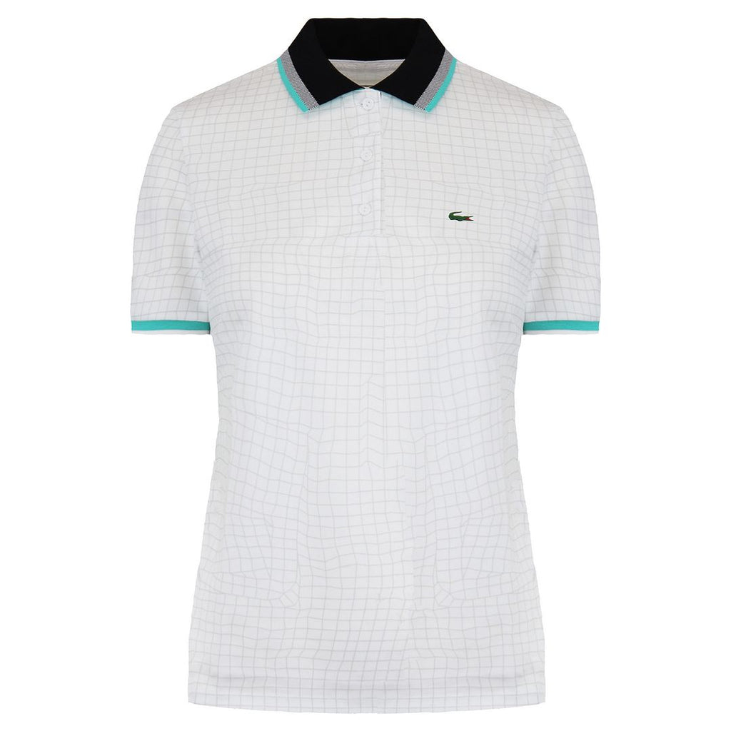 Lacoste Logo Mens White/Grey Polo Shirt