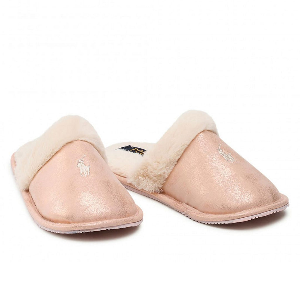 Ralph Lauren Pink Metallic Summit Scuff II Pink Womens Slippers