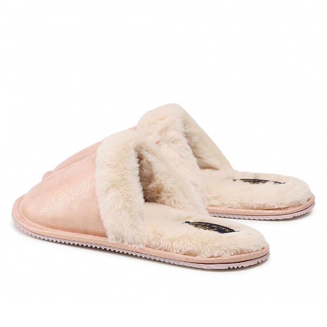 Ralph Lauren Pink Metallic Summit Scuff II Pink Womens Slippers