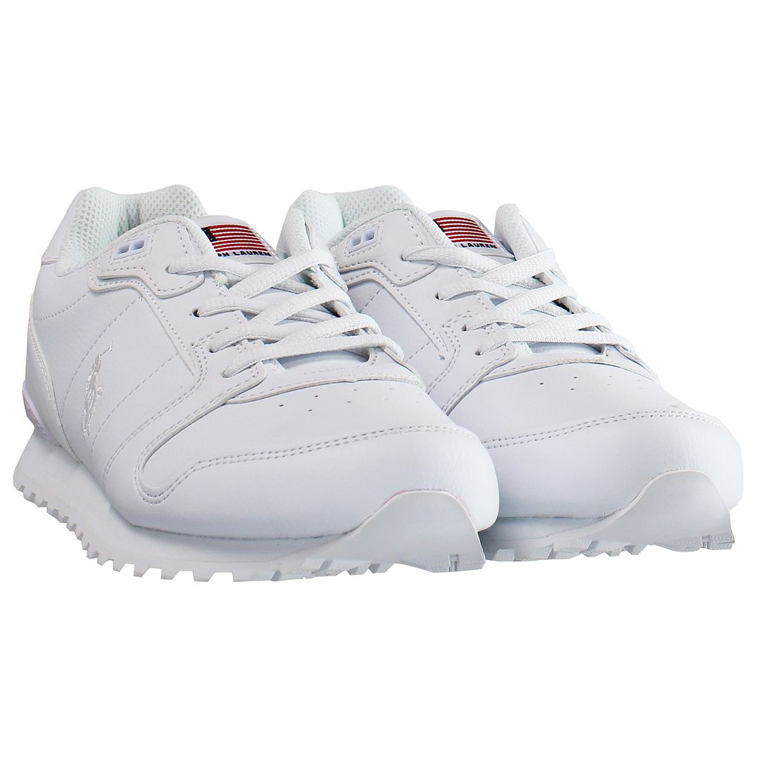 Ralph Lauren Triple Oryion Kids White Trainers