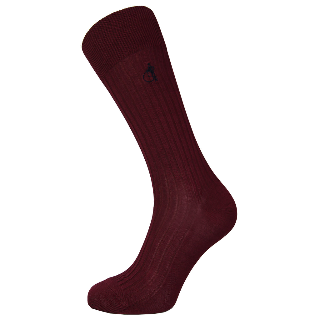 London Sock Company x Missing People Mens Burgundy Socks