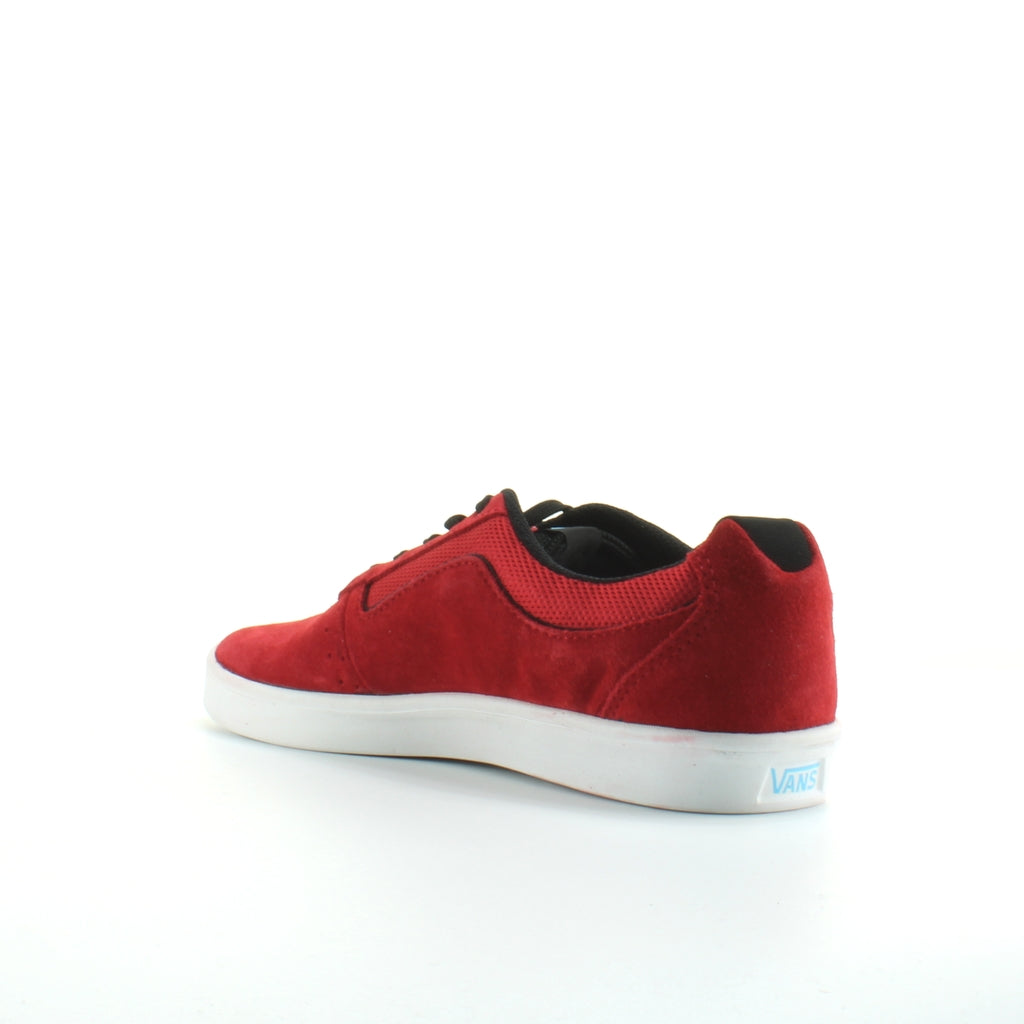 Vans LXVI Numeral Red Black Suede Leather Lace Up Unisex Trainers SEMY25