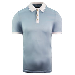 Ted Baker London Short Sleeve Contrast Collar Polo Shirt Blue Mens Top TH8MGB67