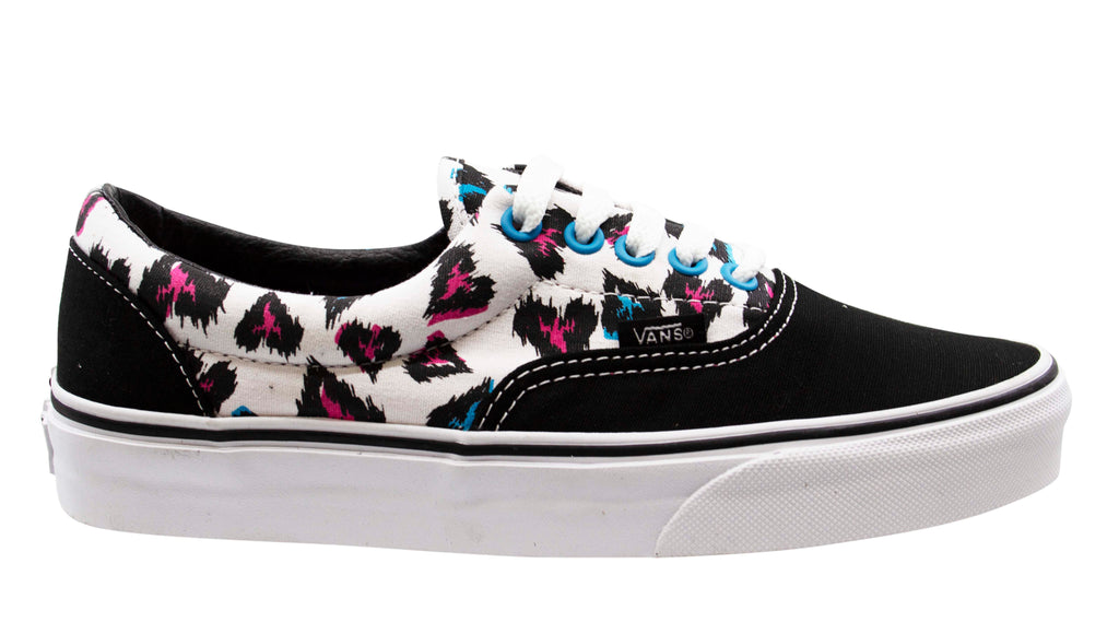 Vans Heart Leopard Black Canvas Unisex Adults Lace Up Trainers TN98LV