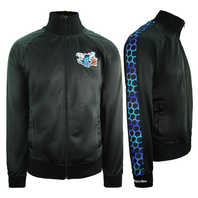 Mitchell & Ness Charlotte Hornets Mens Black Track Jacket