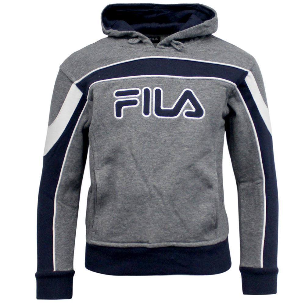 Fila Unisex Kids Hoodie Graphic Logo Sweatshirt Grey U91183 037