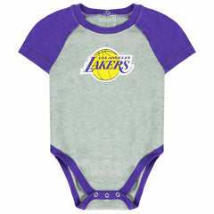 NBA Los Angeles Lakers Newborn 3-Piece Creeper Bib And Bottie Set