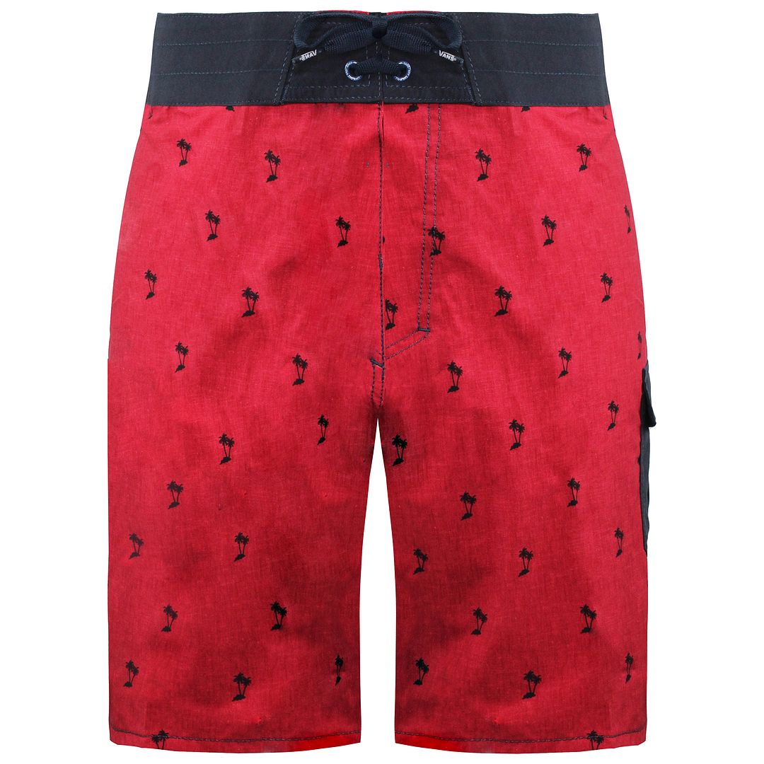 Vans Off The Wall Palm Print Mens Red/Navy Shorts