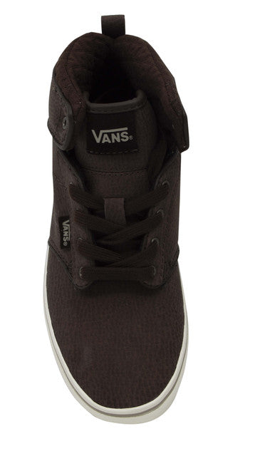 Vans Kids Brown Hi Top Leather Lace Up Trainers VVH1GJ2