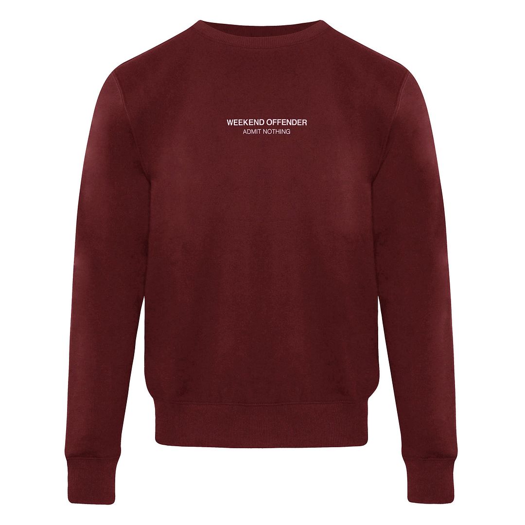 Weekend Offender Logo Mens Wine Sweater