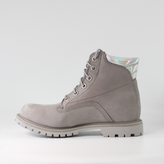 Timberland Waterville Grey Nubuck Leather Womens Lace Up Boots A2ADF