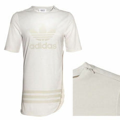 Adidas Originals Asymetric Open Side Off White T-Shirt - Womens