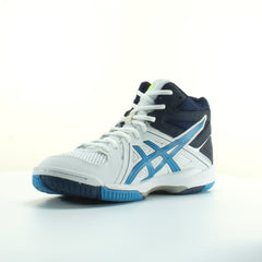 Asics Gel-Task White Blue Synthetic Mens Lace Up Trainers B506Y 0143