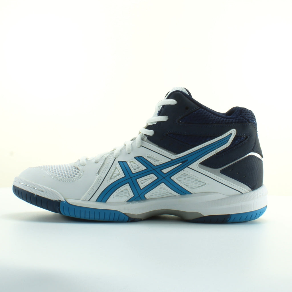 Asics Gel-Task White Blue Synthetic Mens Lace Up Trainers B506Y 0143