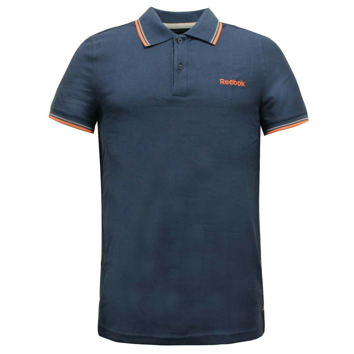 Reebok El Tipped Pique Polo Mens T-Shirt Smart Casual Blue B85966 A4C