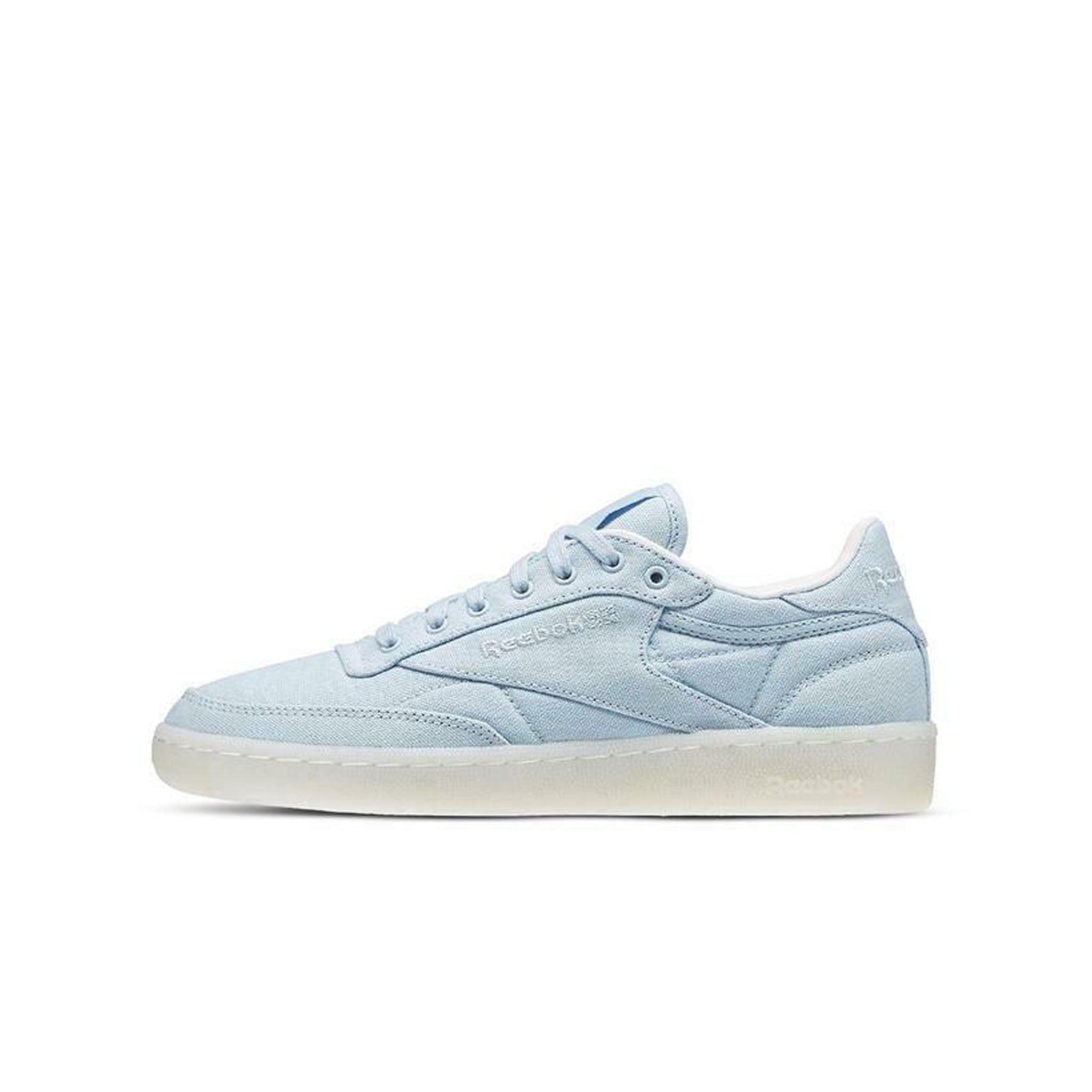 Reebok Club C 85 Lace-Up Blue Canvas Womens Trainers BD2841