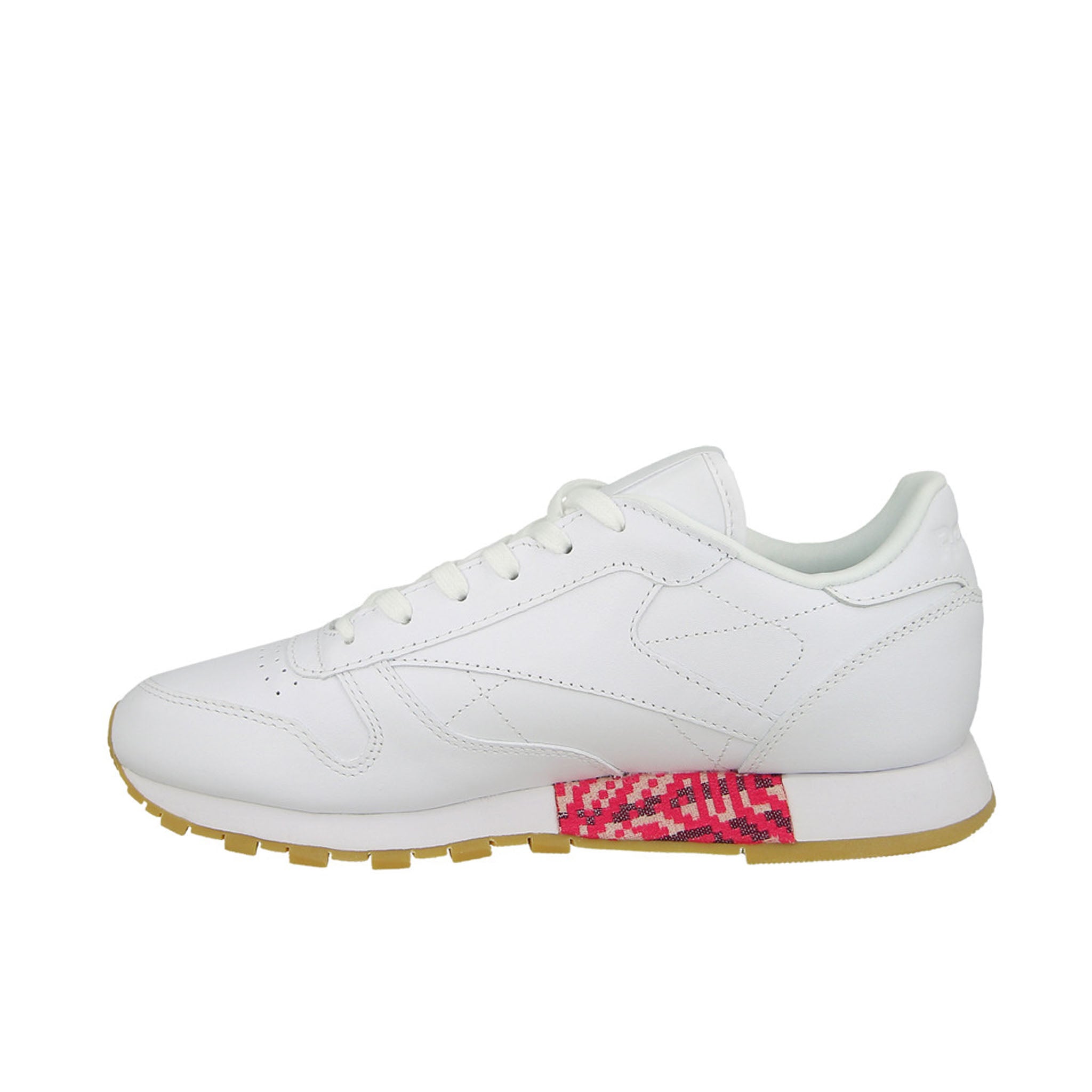 Reebok Classic Old Meets Lace-Up White Smooth Leather Womens Trainers BD3156