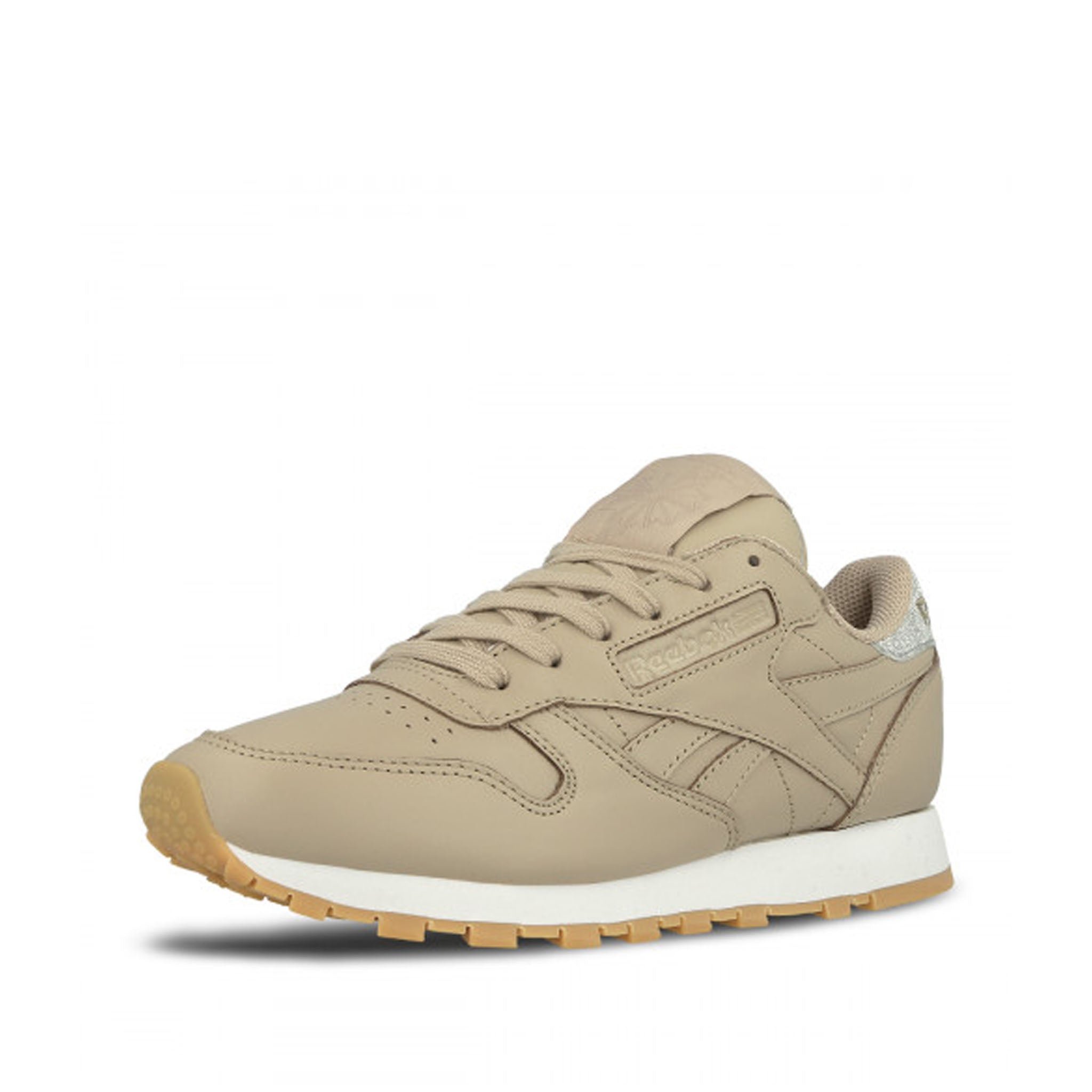 Reebok Classic Met Diamond Lace-Up Beige Smooth Leather Womens Trainers BD4424