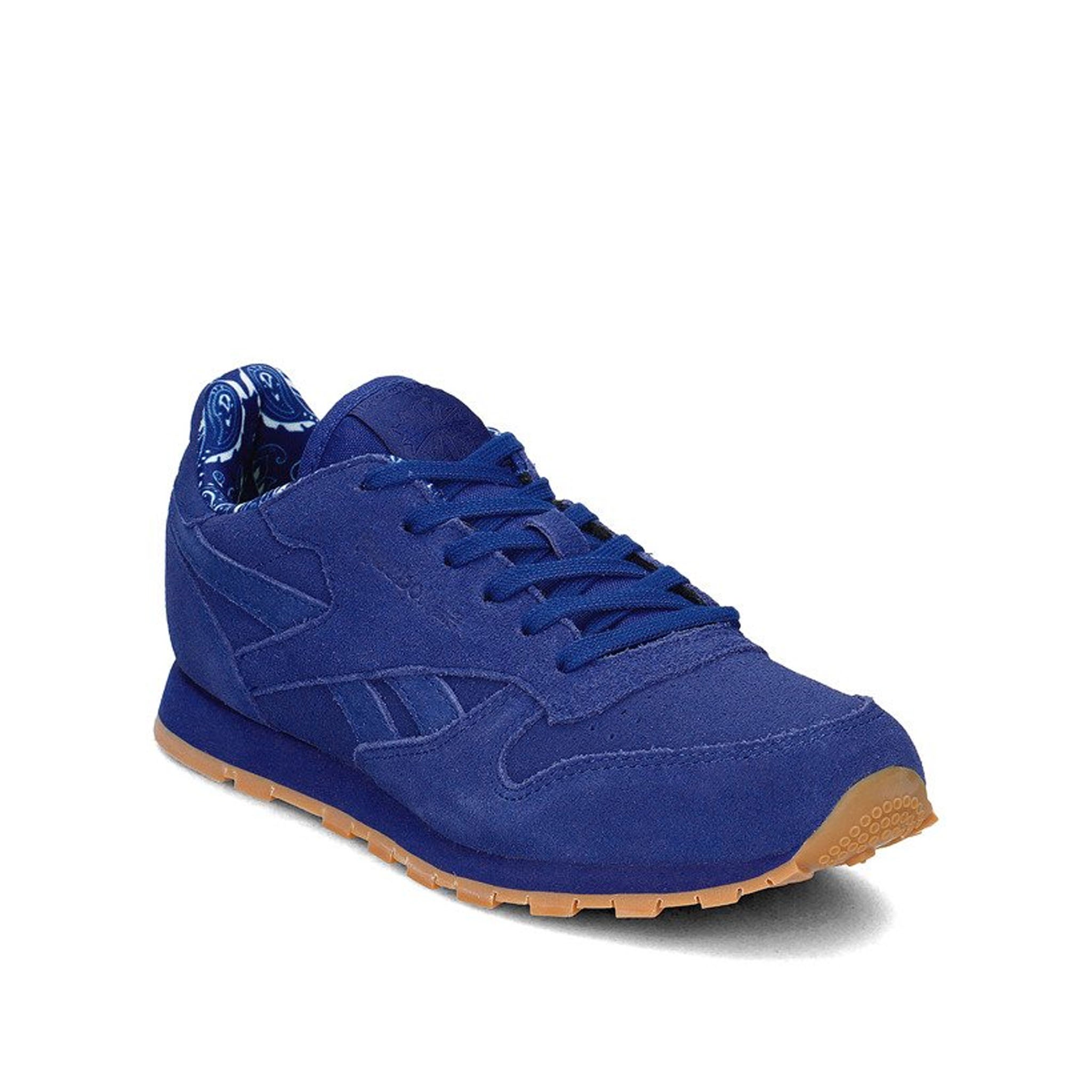 Reebok Classic TDC Lace-Up Blue Suede Leather Kids Trainers BD5052