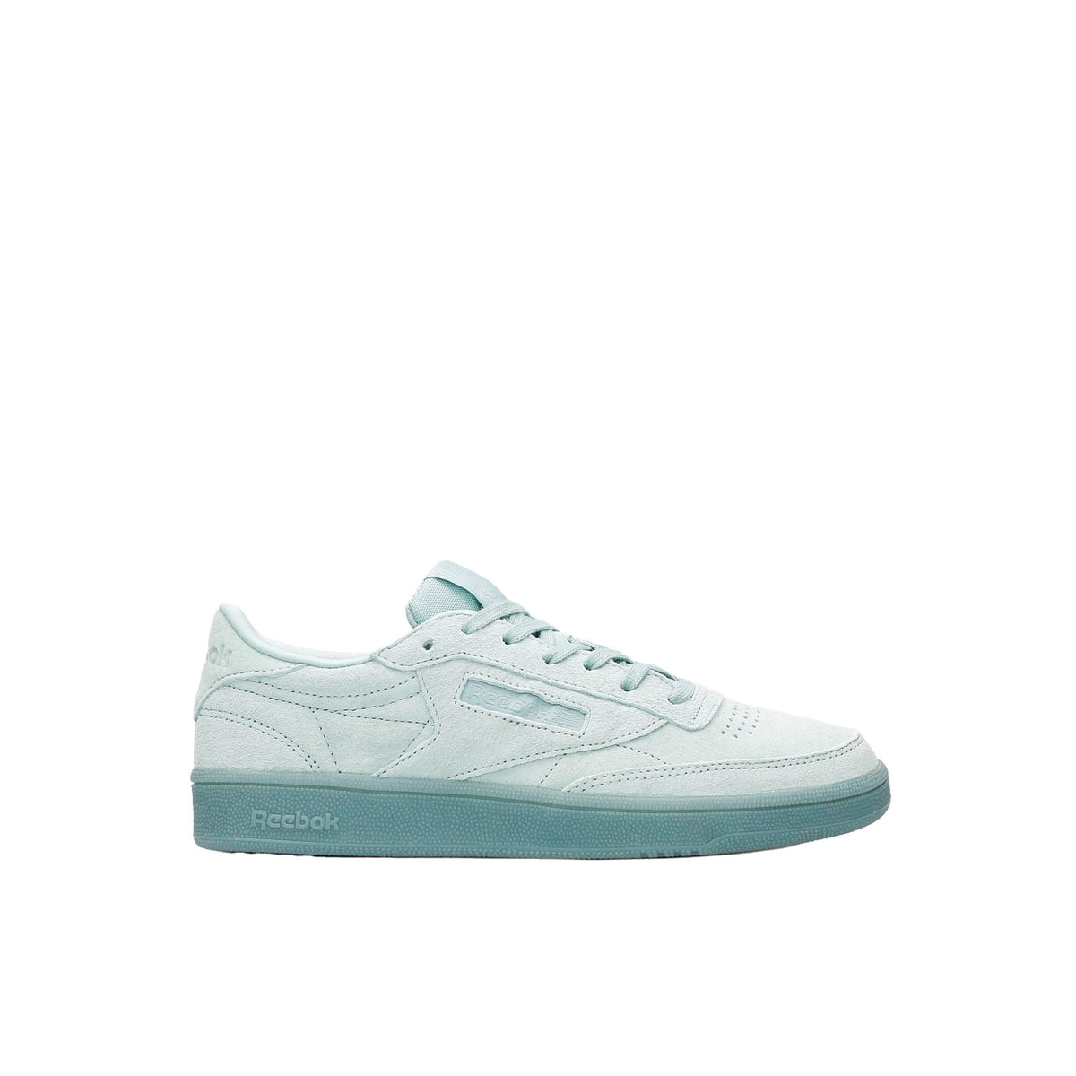 Reebok Club C85 Lace-Up Blue Suede Leather Womens Trainers BS6528