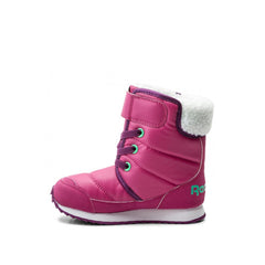 Reebok Snow Prime Lace-Up Pink Smooth Leather Girls Boots BS7779