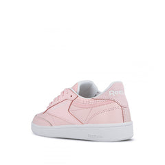 Reebok Club C85 FBT Lace-Up Pink Smooth Leather Womens Trainers BS8134