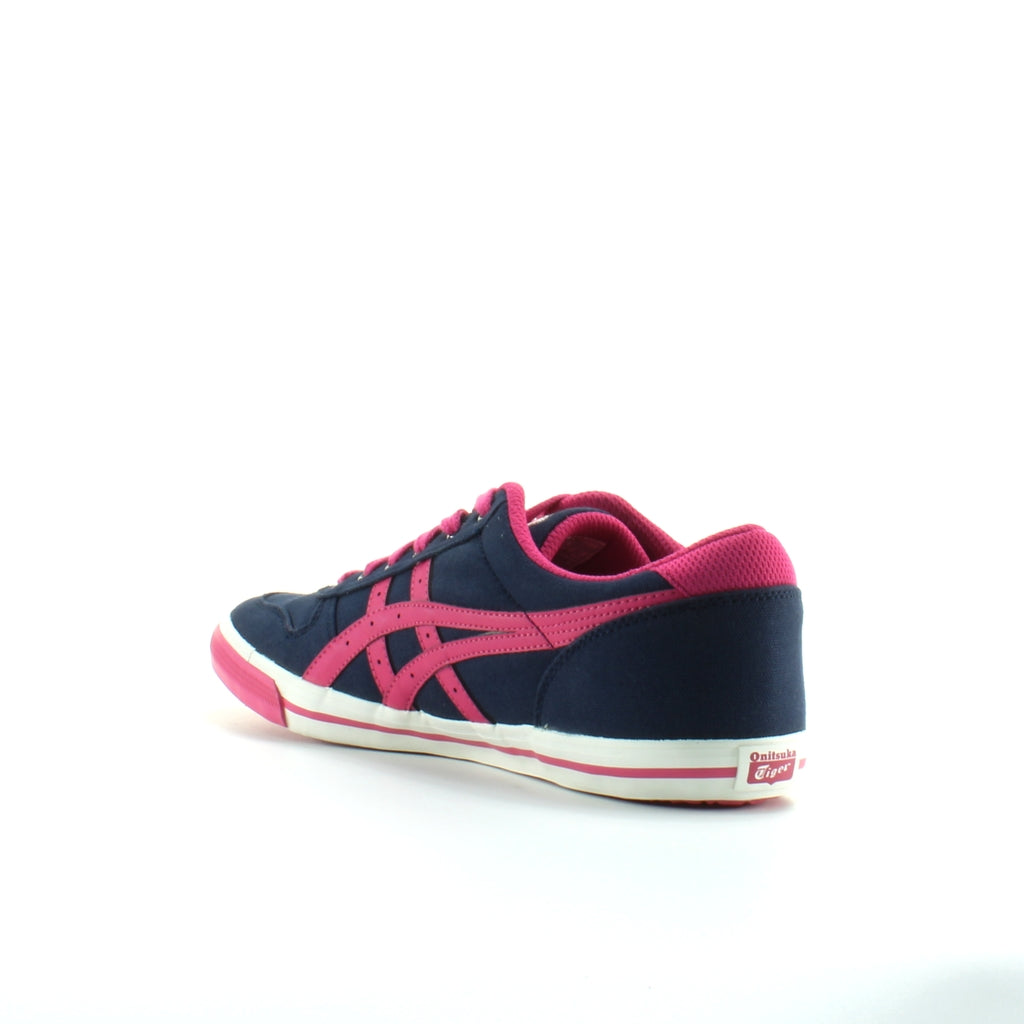 Onitsuka Tiger Aaron GS Navy Canvas Kids Lace Up Trainers C3A3N 5018