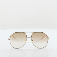 Chloe Jayme Oversized Round Womens Light Brown Sunglasses