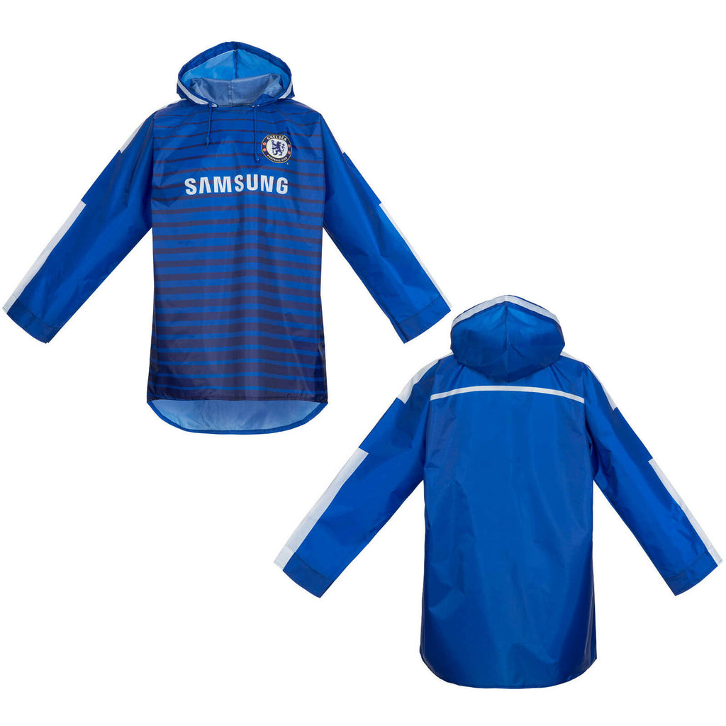 Puma Chelsea Long Sleeve Blue Junior Football Rain Poncho CHELSEA PONCHO