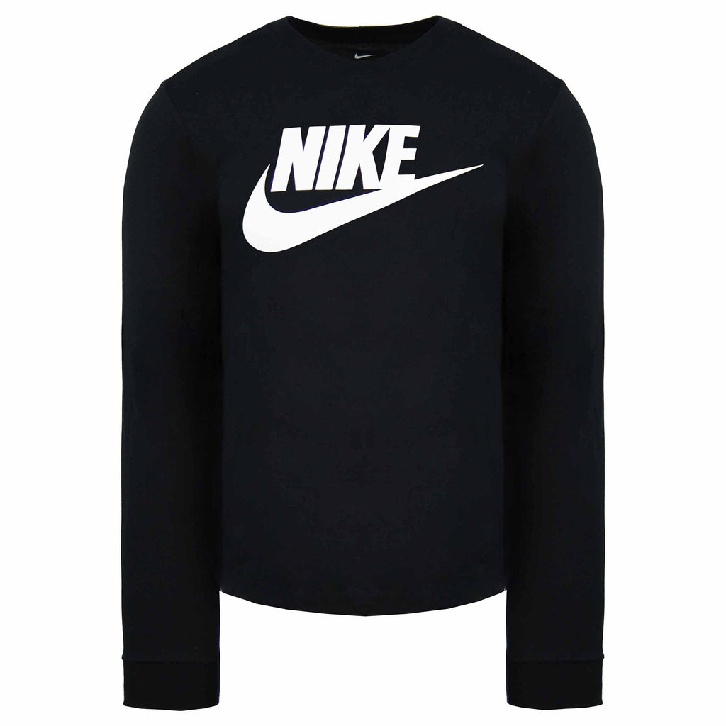 Nike Standard Fit Crew Neck Long Sleeve Black Mens Logo Top CI6292 010