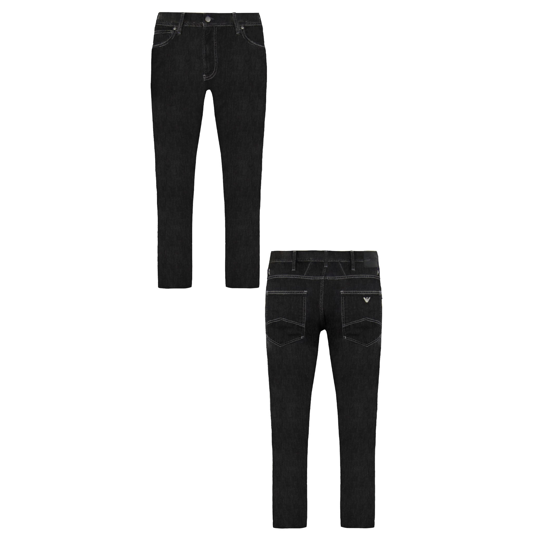 Armani Jeans J45 Slim Fit Mens Black Denim