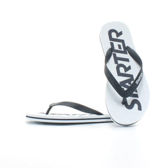 Starter Phoenix White Navy Synthetic Mens Slip On Thong Flip Flops