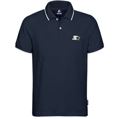 Starter Enhance Logo Short Sleeve Navy Mens Polo Shirt CPE00037 Navy Peacoat