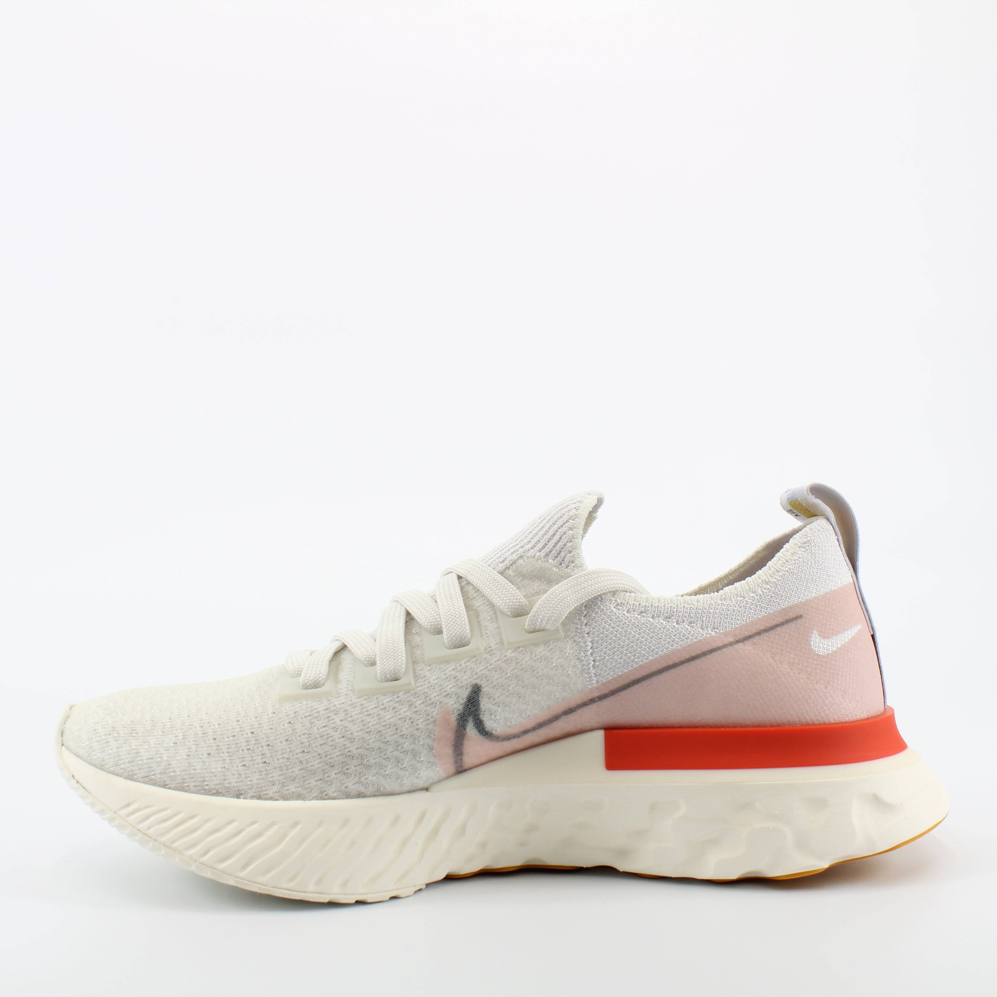 Nike React Infinity FK White Textile Womens Lace Up Running Trainers CU0430 001