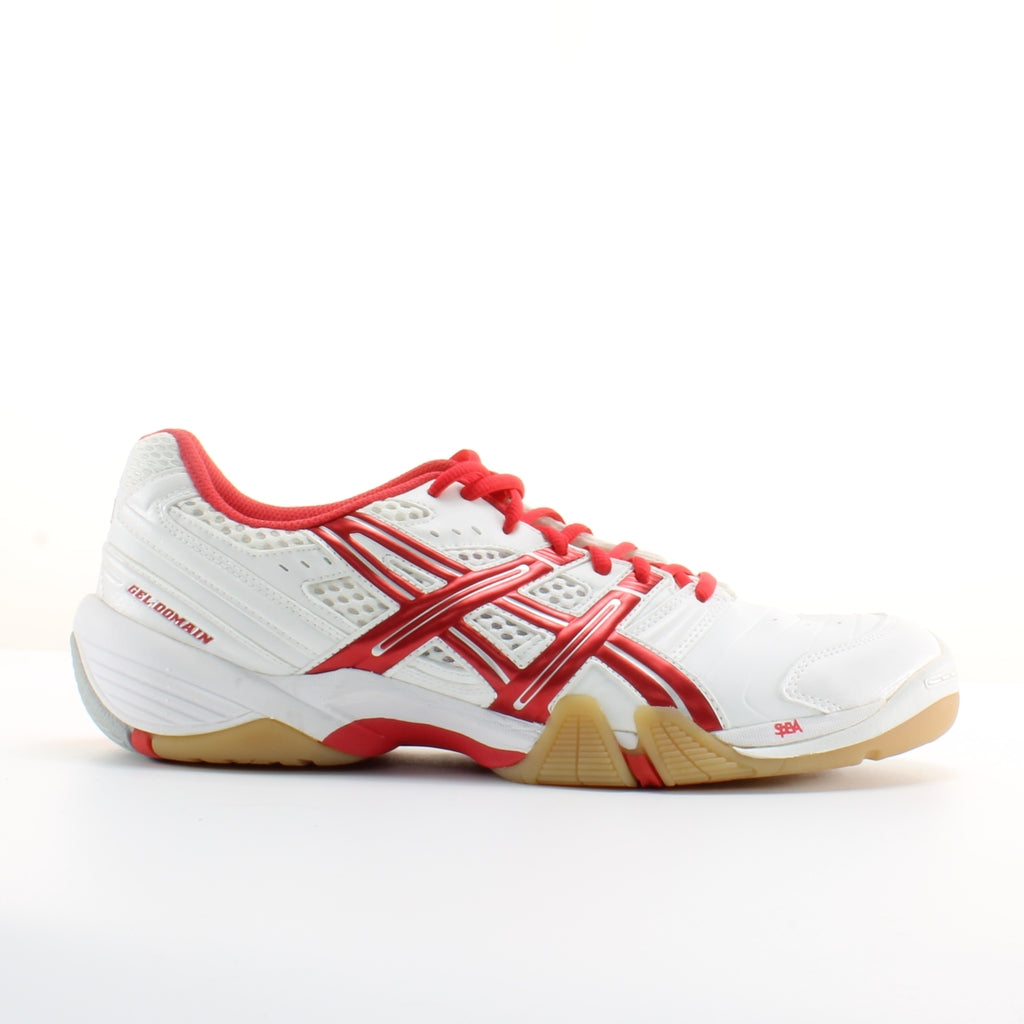 Asics Gel-Domain Womens White/Red Trainers