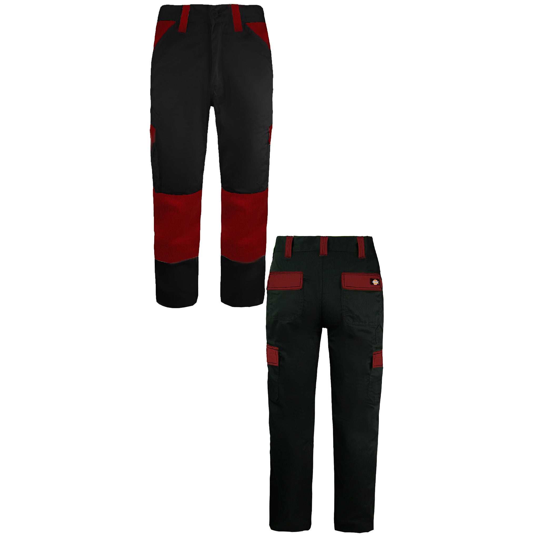 Dickies Everyday Mens Black/Red Work Wear Trousers