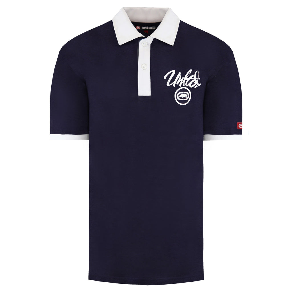 Ecko Untld. Midliner Mens Navy Polo Shirt