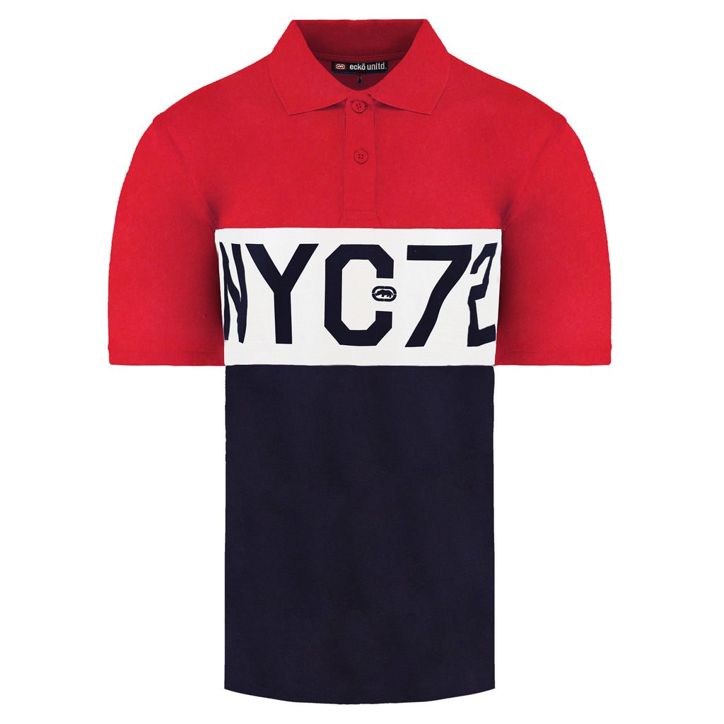 Ecko Unltd. Premium Mens Navy/Red Polo Shirt