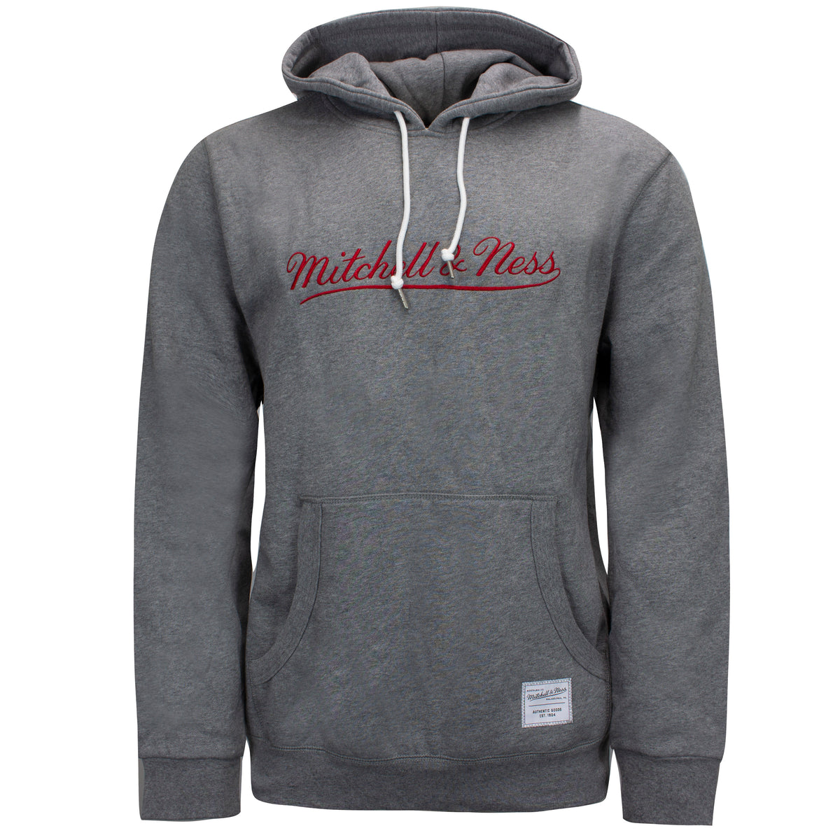 Mitchell & Ness Logo Mens Grey Hoodie