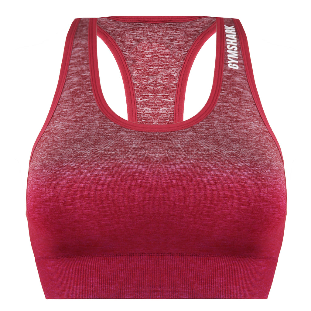 Gymshark Seamless Womens Ombre Burgundy Sports Bra