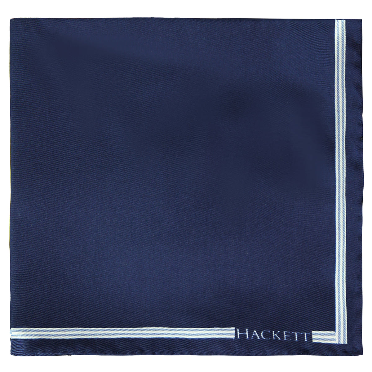 Hackett London Satin Solid Mens Navy Handkerchief