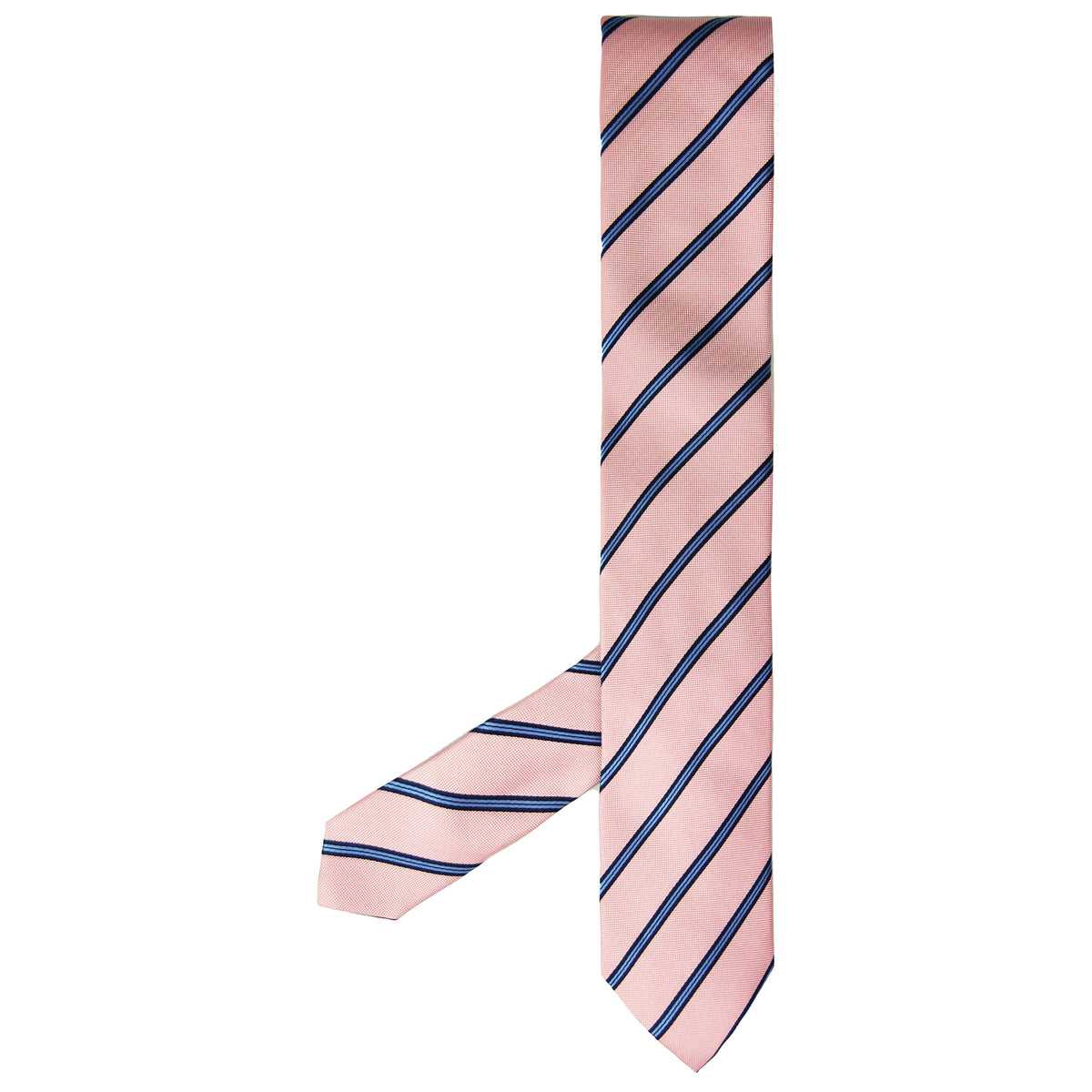 Hackett London Satin Stripe Mens Pink/Navy Ties