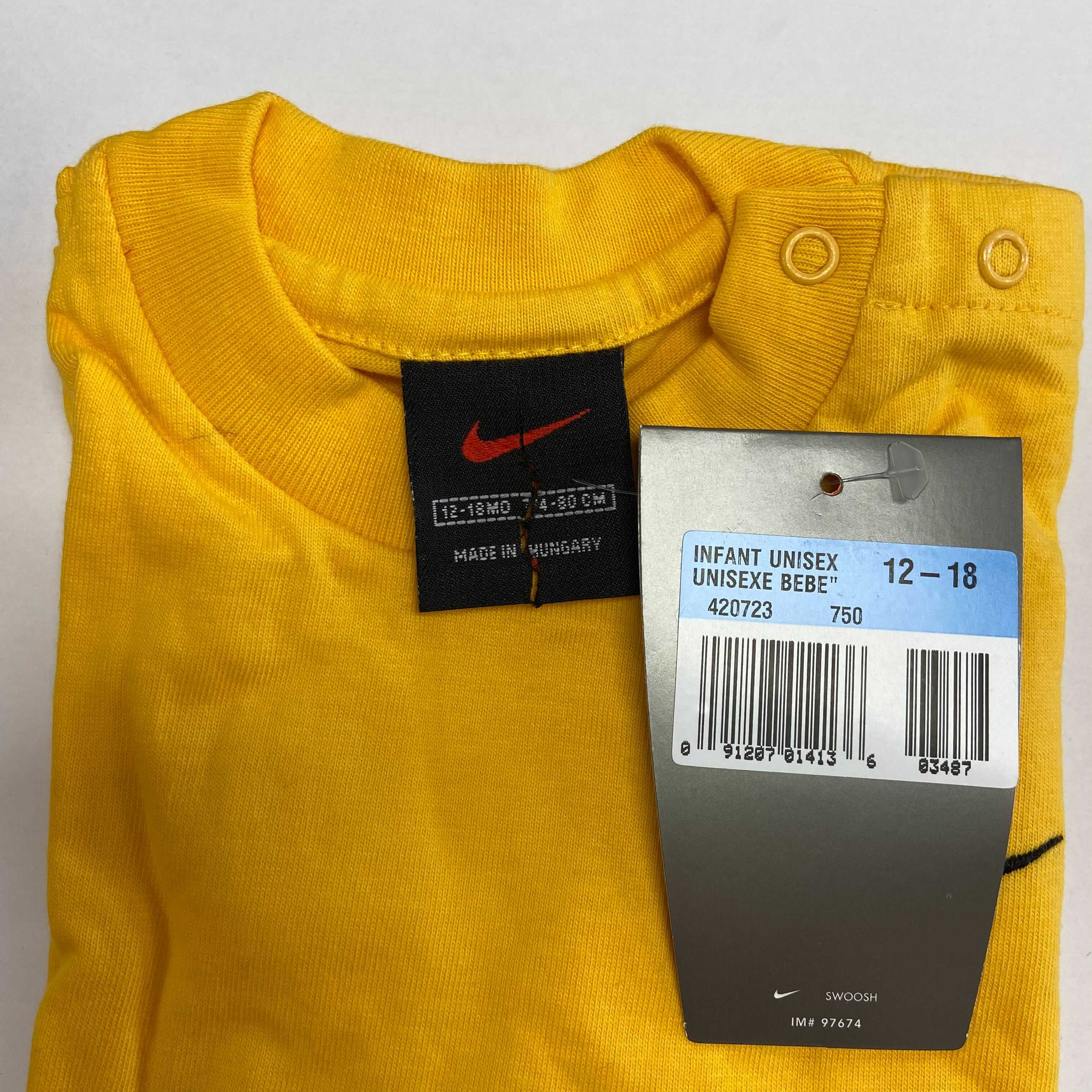 Vintage Nike Infants Yellow T-Shirt