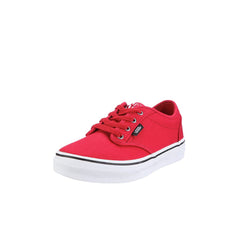 Vans Atwood Low Top Lace-Up Red Canvas Kids Plimsolls KI514A