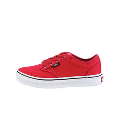 Vans Atwood Low Top Lace-Up Red Canvas Kids Plimsolls KI514A