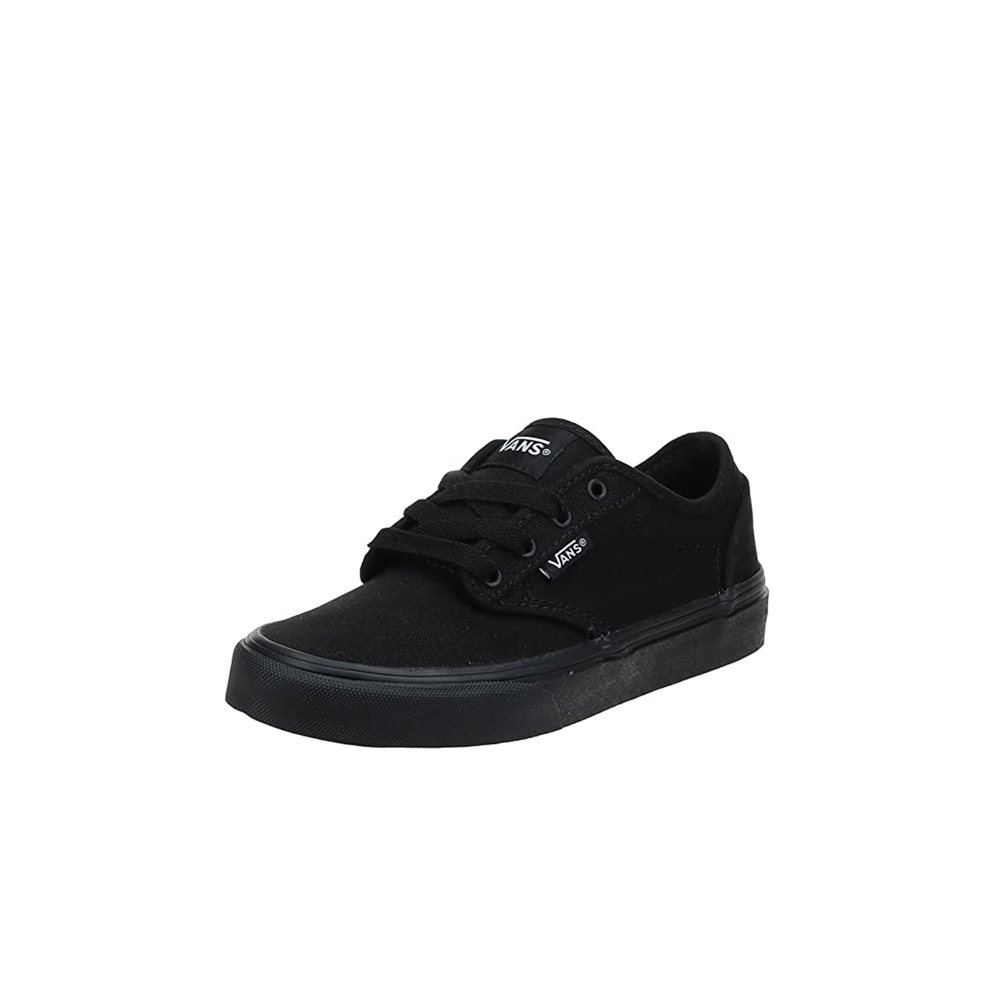 Vans Atwood Low Top Kids Black Canvas Plimsolls